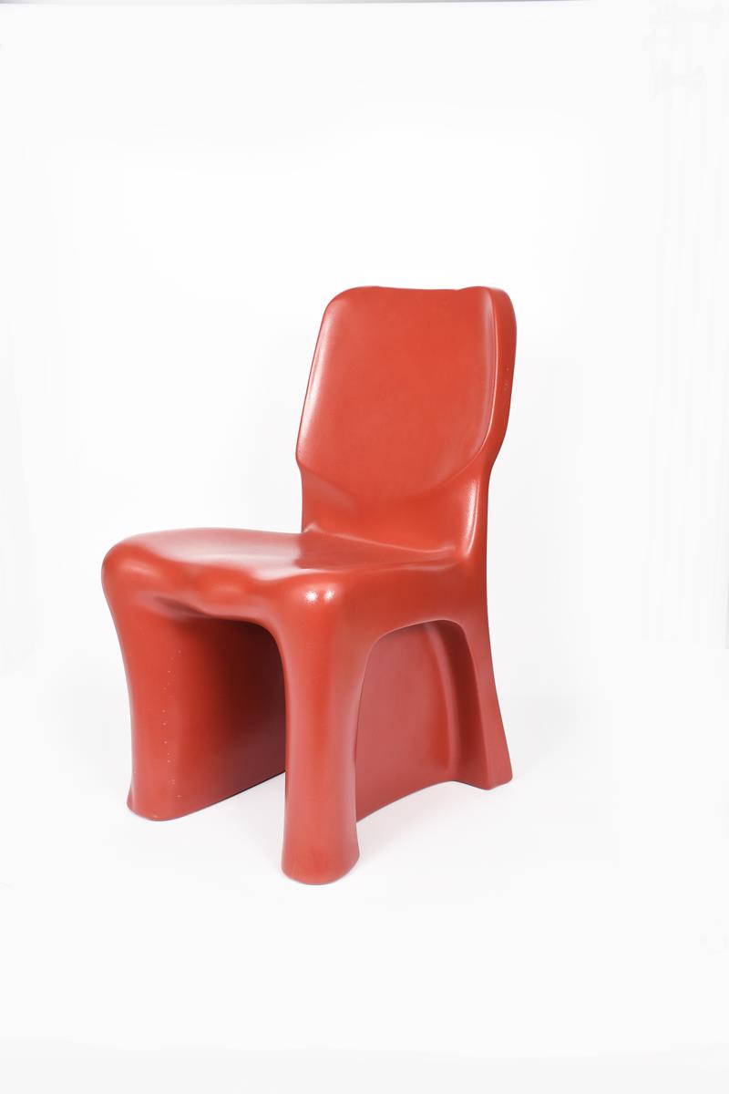 A Dalila chair designed by Gaetano Pesce for Zani & Zani, designed in 1993, red polyurethane and