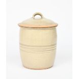 Richard Batterham (1936-2021) an extra large stoneware sugar jar and cover, cylindrical form covered