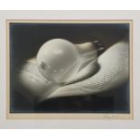 ‡Lester Kahn (1922-2014) Mazda Light bulb black and white photograph, framed signed in pencil 30.5