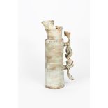 ‡Colin Pearson (1923-2007) a tall stoneware jug with twisted handle, the shouldered cylindrical