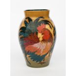 'Cockerel' a large and unique Dennis China Works vase designed by Sally Tuffin, dated 2000,