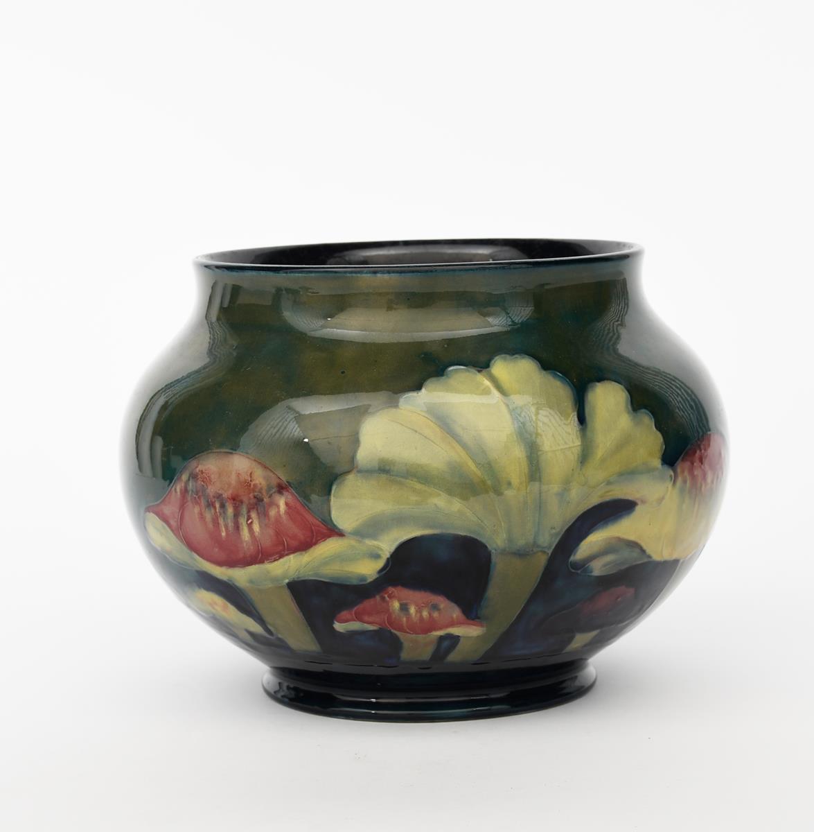 'Claremont' a Moorcroft Pottery jardiniere by William Moorcroft, dated 1920, swollen form, painted