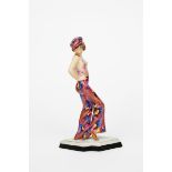 A Royal Dux model of an Art Deco sailor girl by Schaff, model no.3230, modelled standing in