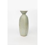 Richard Batterham (1936-2021) an early, tall porcelain and stoneware bottle vase with flaring rim,