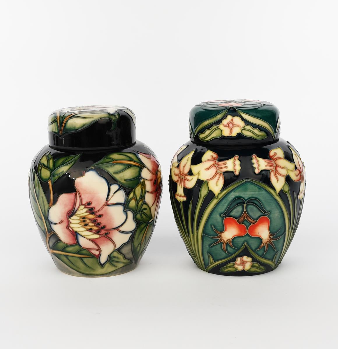 'Carousel' a Moorcroft Pottery ginger jar and cover, dated 1996, painted in colours, and a '