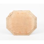 A Robert Mouseman Thompson oak cheeseboard, octagonal, carved with mouse signature, and a 'House