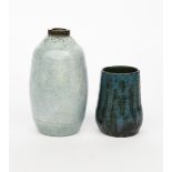 ‡Frances Richards (1903-1985) a stoneware vase, shouldered form with collar rim, covered in a