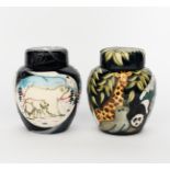 'Noah's Ark' a modern Moorcroft ginger jar and cover, painted in colours, and an 'Arctic Tundra'