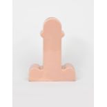 A Barcelona Design Shiva vase designed by Ettore Sottsass, designed in 1973, glazed pink,