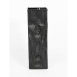 A Rosenthal Studio Line vase designed by Martin Freyer, tall rectangular black body, cast in