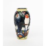 'Swallow's' a limited edition Moorcroft Pottery vase designed by Rachel Bishop, shouldered form,