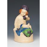 'Buster Girl' M49 an Ashtead Pottery figure designed by Phoebe Stabler, painted in colours,