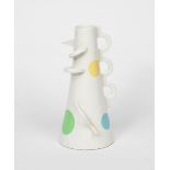 Dealbata a Zanotta vase designed by Alessandro Mendini, dated 1986, tapering cylindrical form with