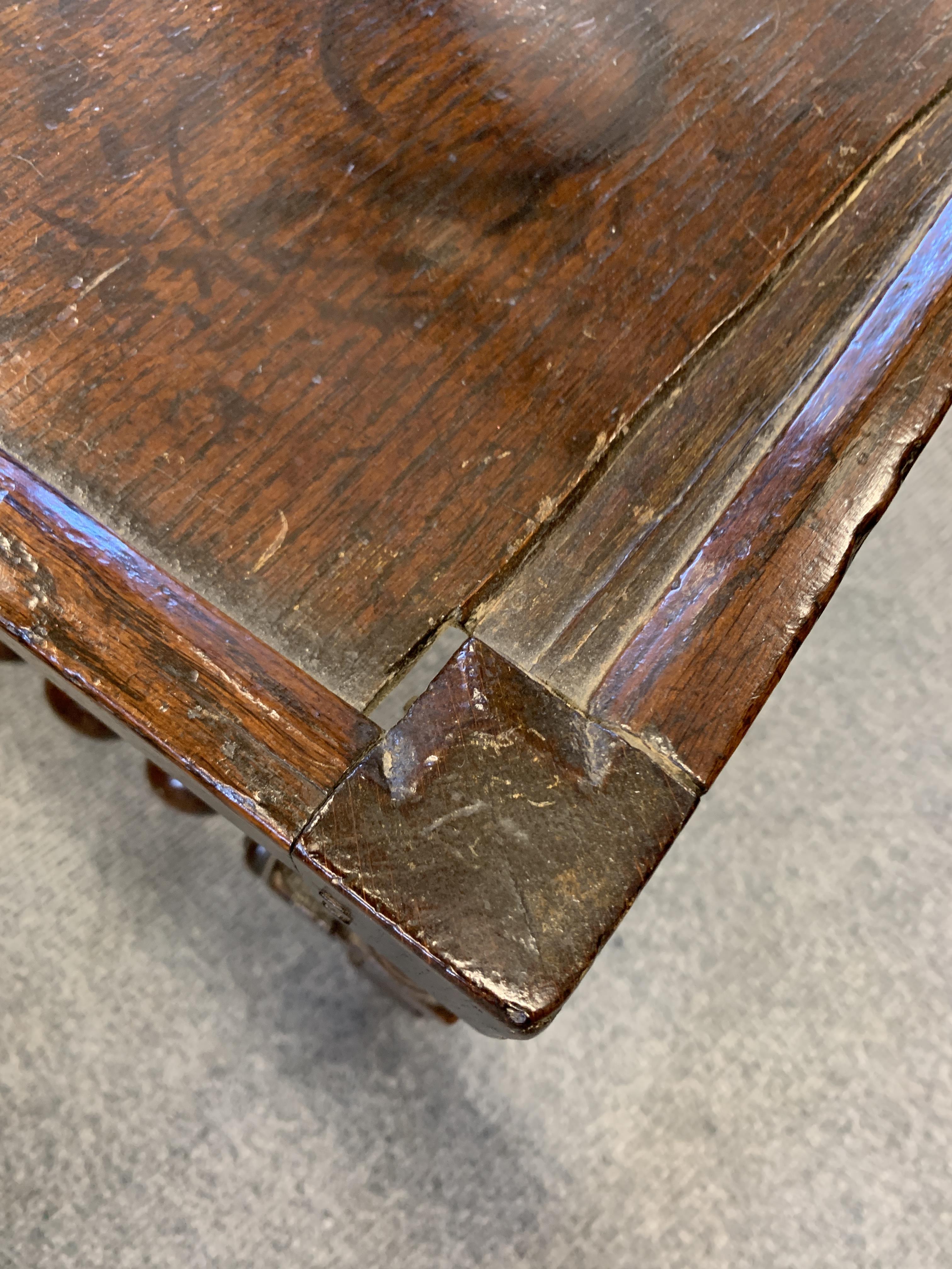 TWO CHARLES II OAK 'YORKSHIRE' CHAIRS C.1670 each with scroll uprights and twin arched backs - Image 3 of 13