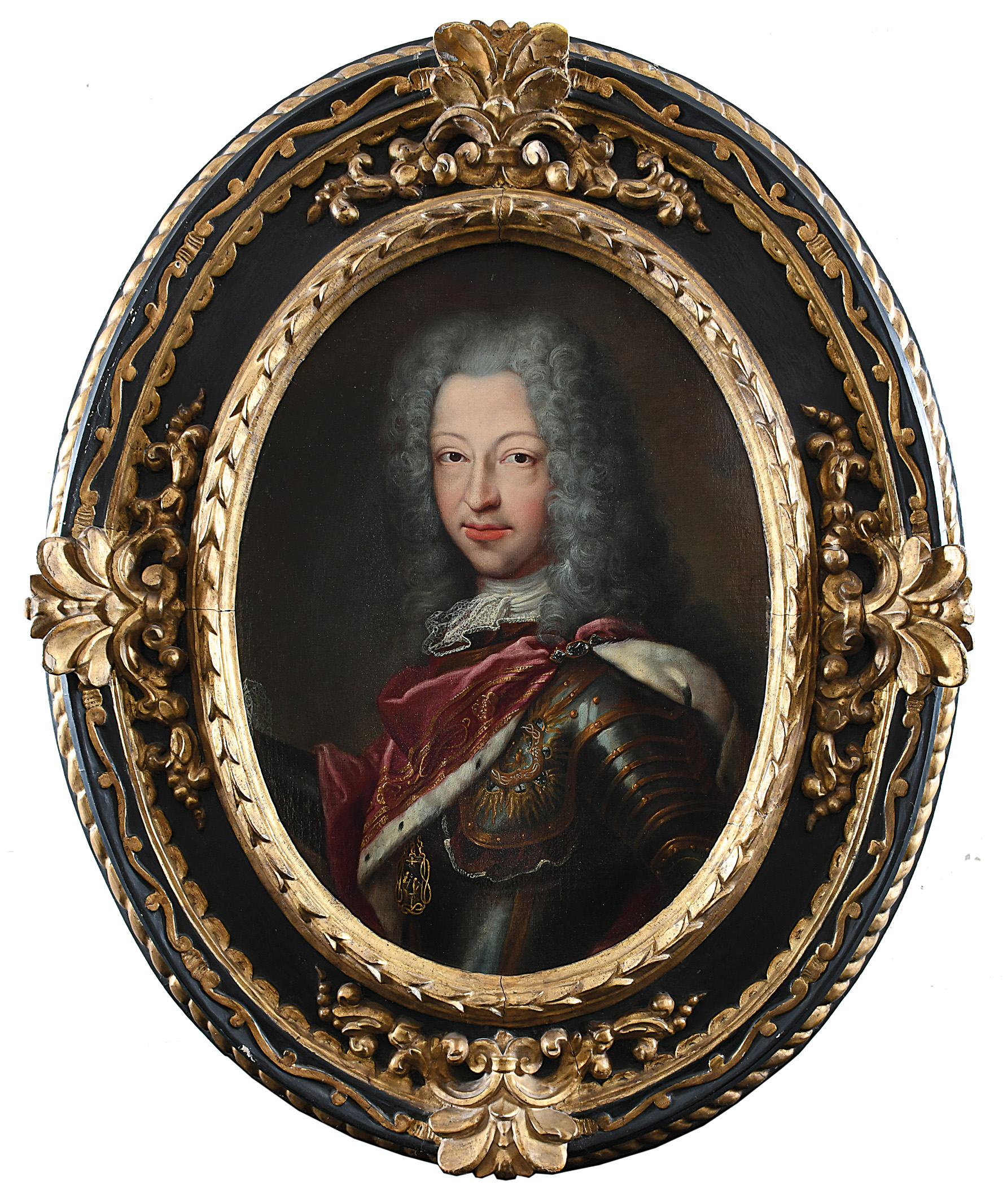 CENTRAL EUROPEAN SCHOOL 18TH CENTURY Portrait of a gentleman, half-length, wearing armour and a