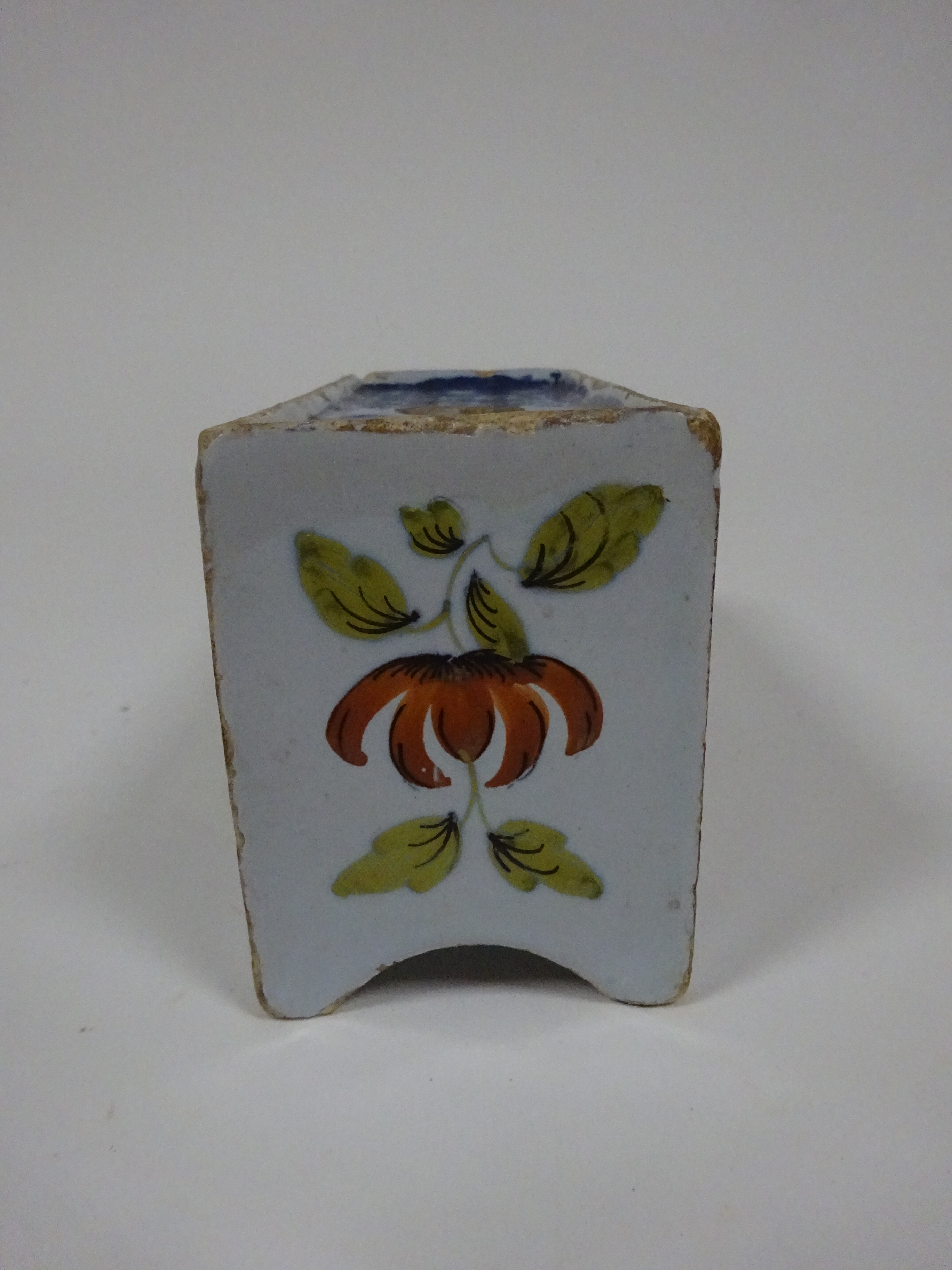 A PAIR OF DELFTWARE POTTERY POLYCHROME FLOWER BRICKS ATTRIBUTED TO LIVERPOOL, C.1760 painted in - Image 8 of 15