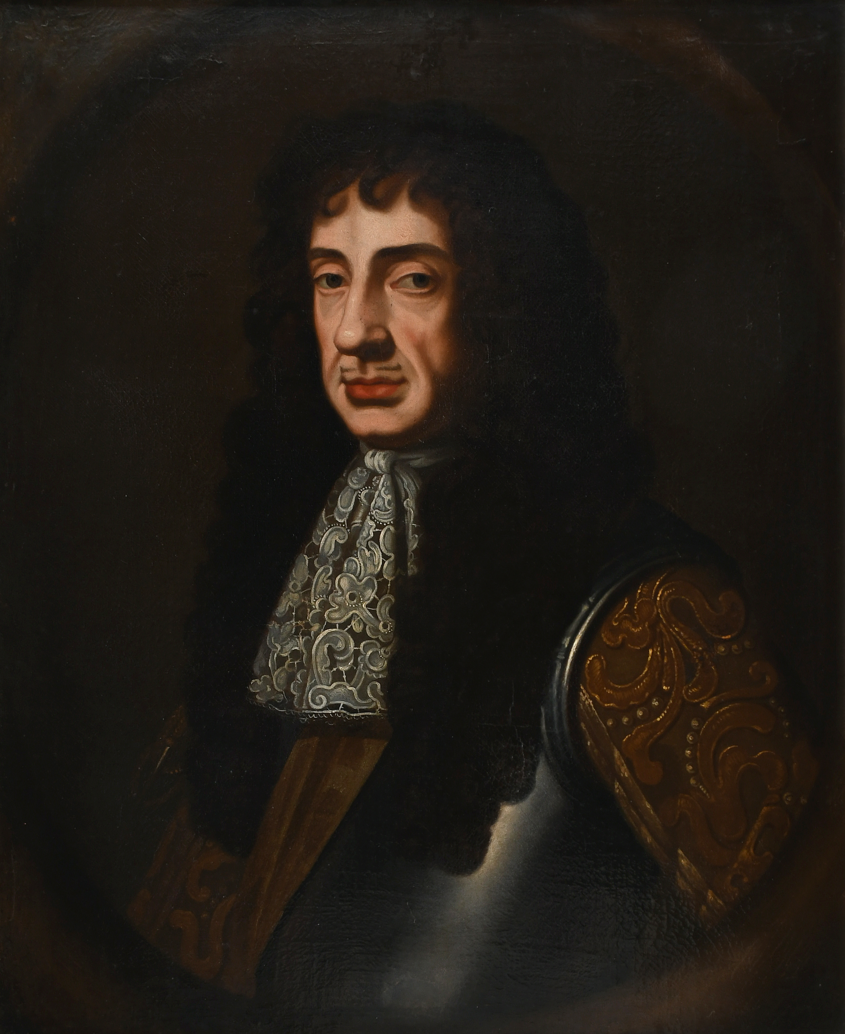 AFTER SIR PETER LELY (1618-1680) Portrait of Charles II (1630-1685), half-length, wearing an - Bild 19 aus 19