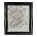 A RARE GEORGE III IRISH NEEDLEWORK MAP SAMPLER BY A. WOLFE, C.1800 worked with polychrome chenille
