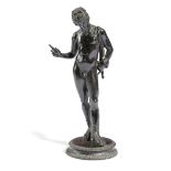 A SMALL ITALIAN BRONZE GRAND TOUR FIGURE OF NARCISSUS AFTER THE ANTIQUE, IN THE MANNER OF CHIURAZZI,