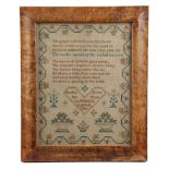 AN EARLY VICTORIAN NEEDLEWORK SCHOOL SAMPLER BY MARTHA ELFORD OF DOWNSIDE SCHOOL worked with a