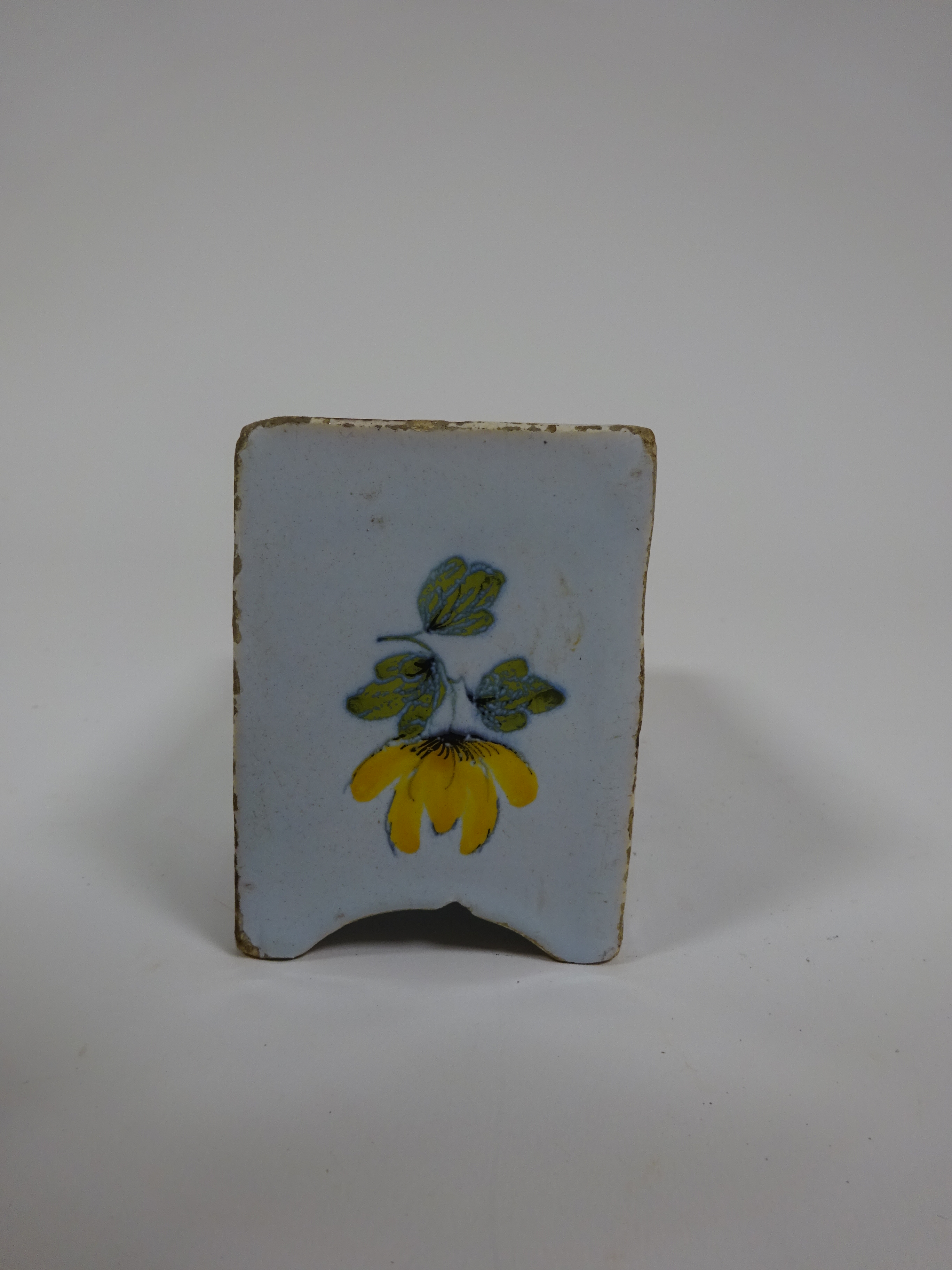A PAIR OF DELFTWARE POTTERY POLYCHROME FLOWER BRICKS ATTRIBUTED TO LIVERPOOL, C.1760 painted in - Image 11 of 15