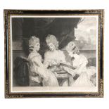 'THE LADIES WALDEGRAVE' AFTER SIR JOSHUA REYNOLDS (1723-1792) a black and white mezzotint