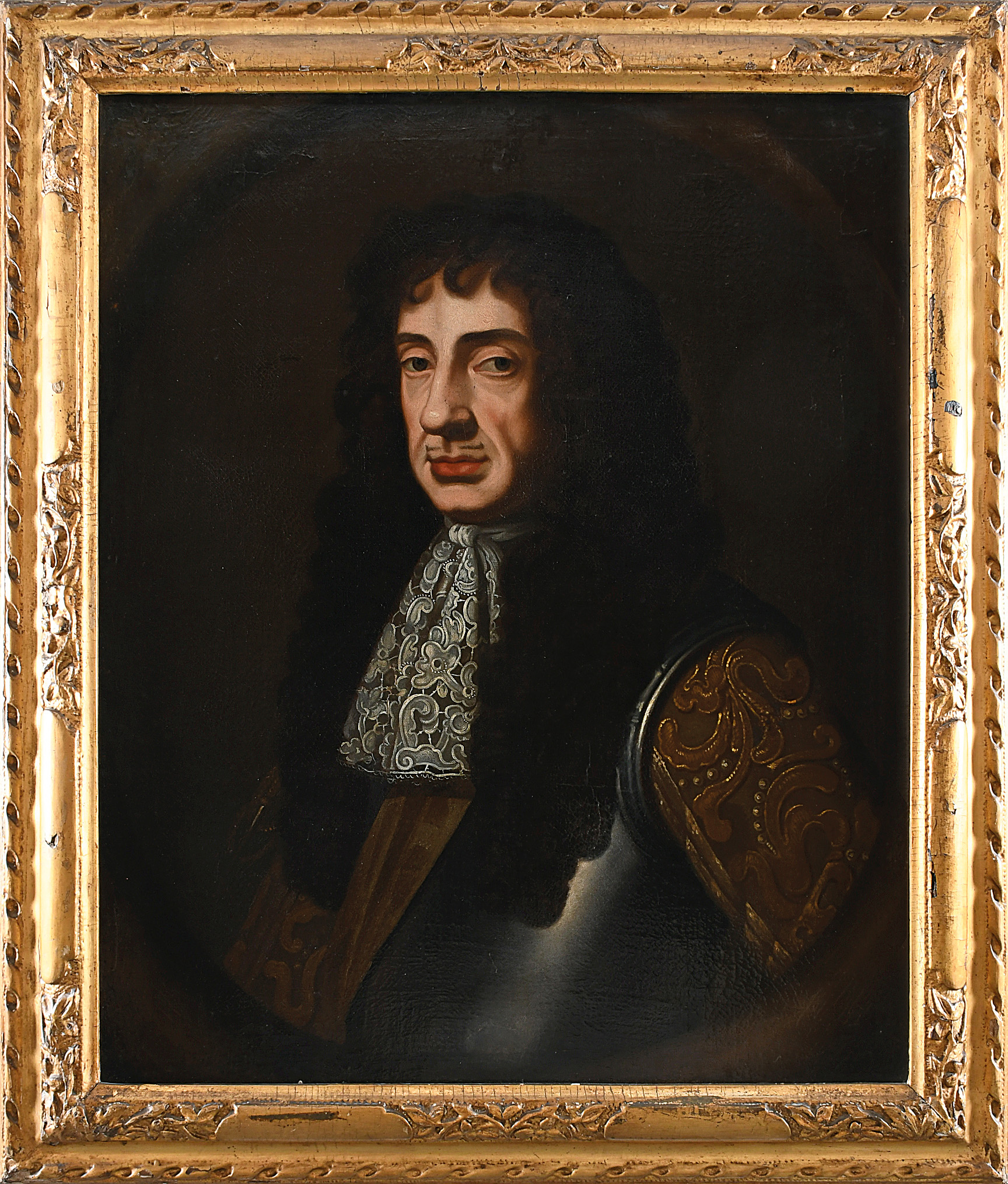 AFTER SIR PETER LELY (1618-1680) Portrait of Charles II (1630-1685), half-length, wearing an