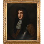 AFTER SIR PETER LELY (1618-1680) Portrait of Charles II (1630-1685), half-length, wearing an