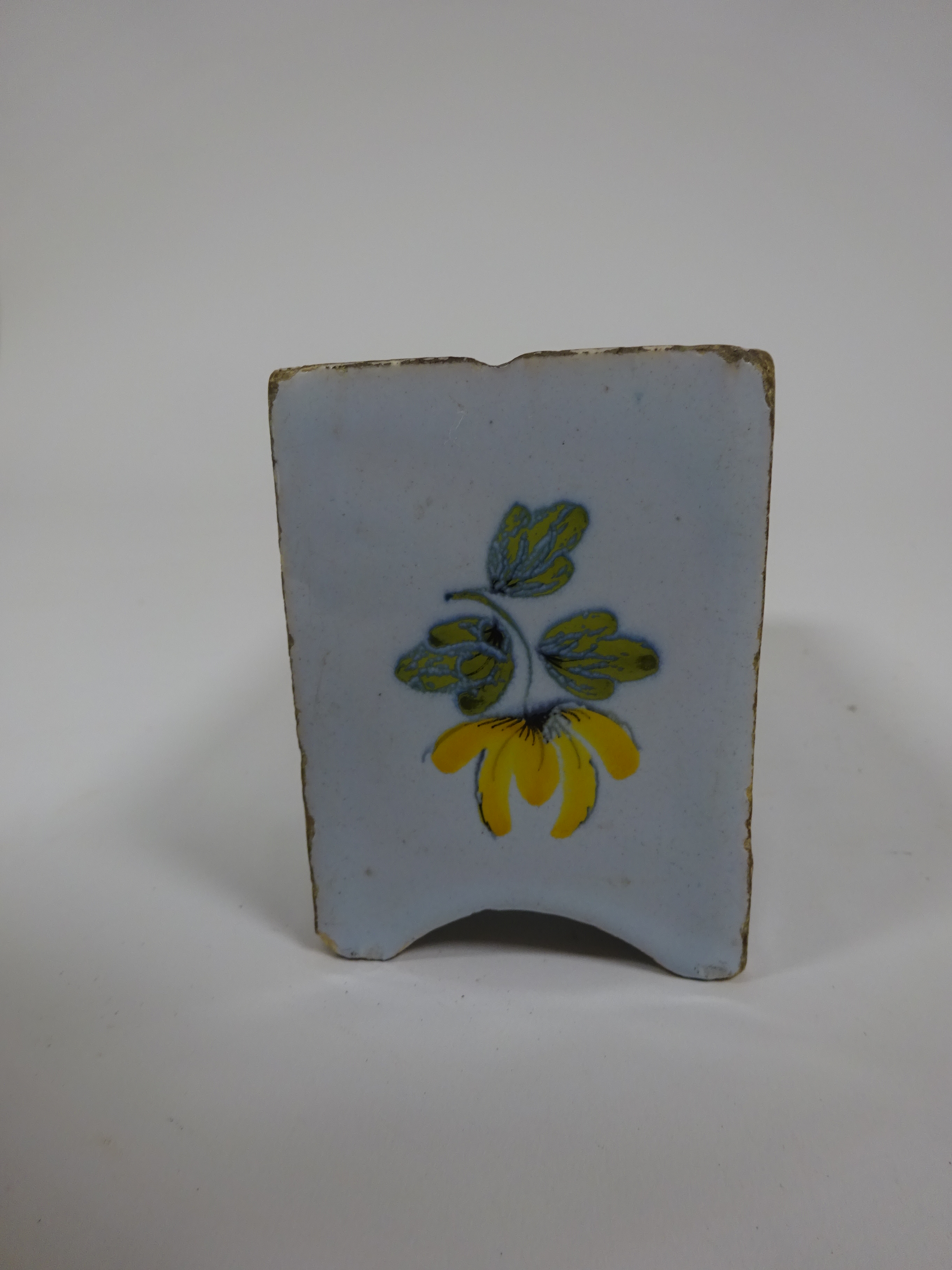 A PAIR OF DELFTWARE POTTERY POLYCHROME FLOWER BRICKS ATTRIBUTED TO LIVERPOOL, C.1760 painted in - Image 13 of 15