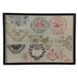 A GEORGE III NEEDLEWORK QUAKER SAMPLER ATTRIBUTED TO ACKWORTH SCHOOL, C.1800 worked with
