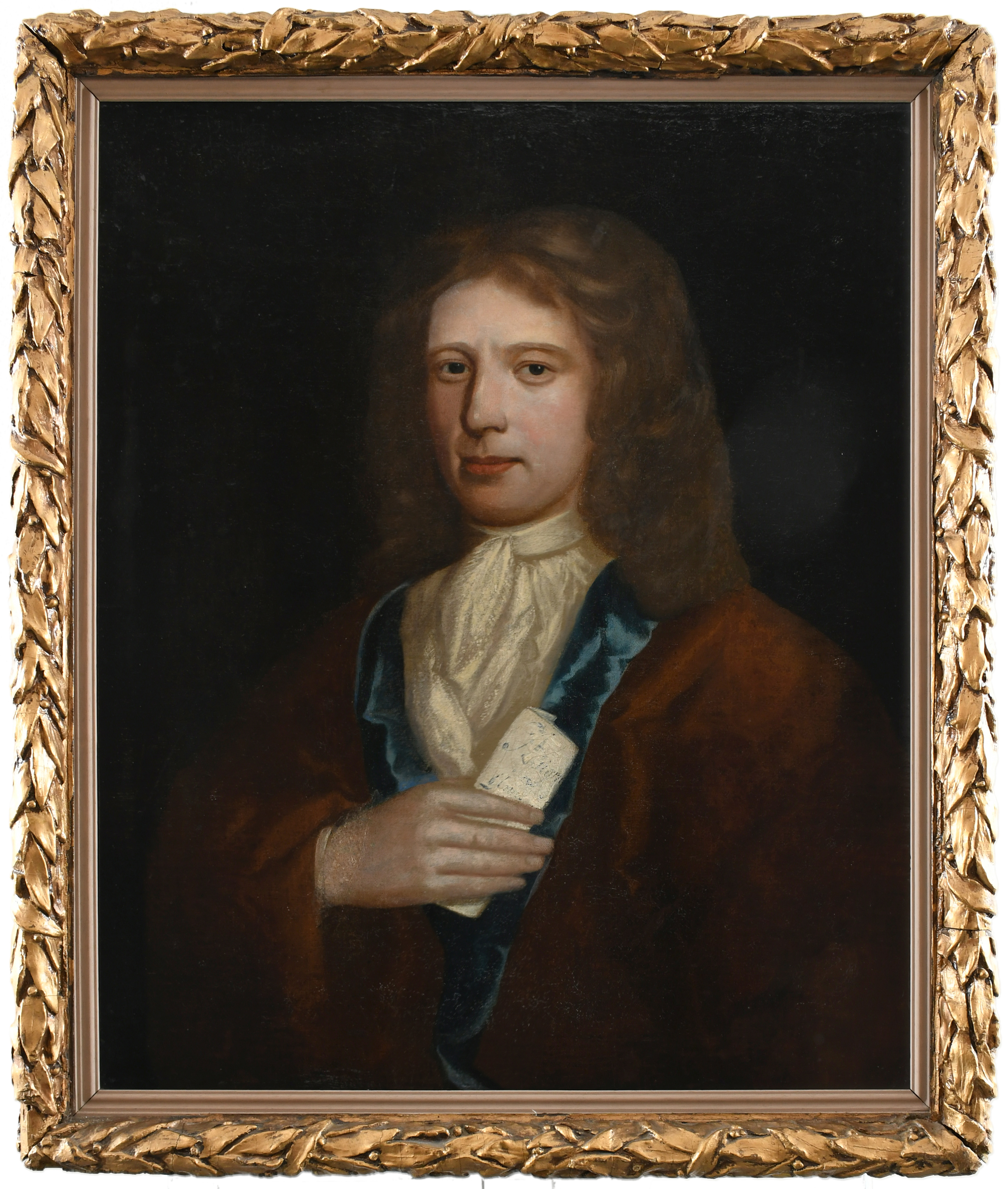 ENGLISH SCHOOL EARLY 18TH CENTURY Portrait of a gentleman, half-length, wearing a brown coat with - Bild 2 aus 19