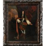 FOLLOWER OF WILLEM WISSING (1656-1687) Portrait of William III, full length, standing by a