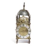 A WILLIAM AND MARY BRASS LANTERN CLOCK BY RICHARD GRIFFIN, CHEW VALLEY BRISTOL, DATED '1696' the