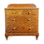 AN EARLY VICTORIAN GRAINED PINE CHEST POSSIBLY WEST COUNTRY, C.1840-50 the scumbled surface