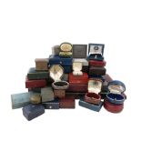 Forty-one jewellery boxes, including three small cases by Mrs Newman, one at Saville Row, the