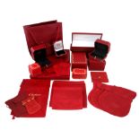 Eleven jewellery boxes by Cartier, of various ages, including an attractive large necklace case