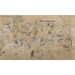 ANONYMOUS (REPUBLIC PERIOD) ONE HUNDRED BOYS AT PLAY A Chinese painting, ink and colour on silk,