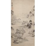 DAI XI (1801-1860) LANDSCAPE A Chinese scroll painting, ink on paper, signed Chun Shi Dai Xi, with