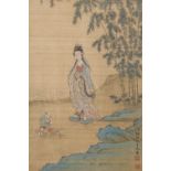 SUN HU (QING DYNASTY) GUANYIN An album of ten paintings, containing calligraphy of the Heart