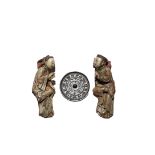 A PAIR OF CHINESE SOAPSTONE PAPER WEIGHTS LATE QING DYNASTY In the form of a recumbent man and