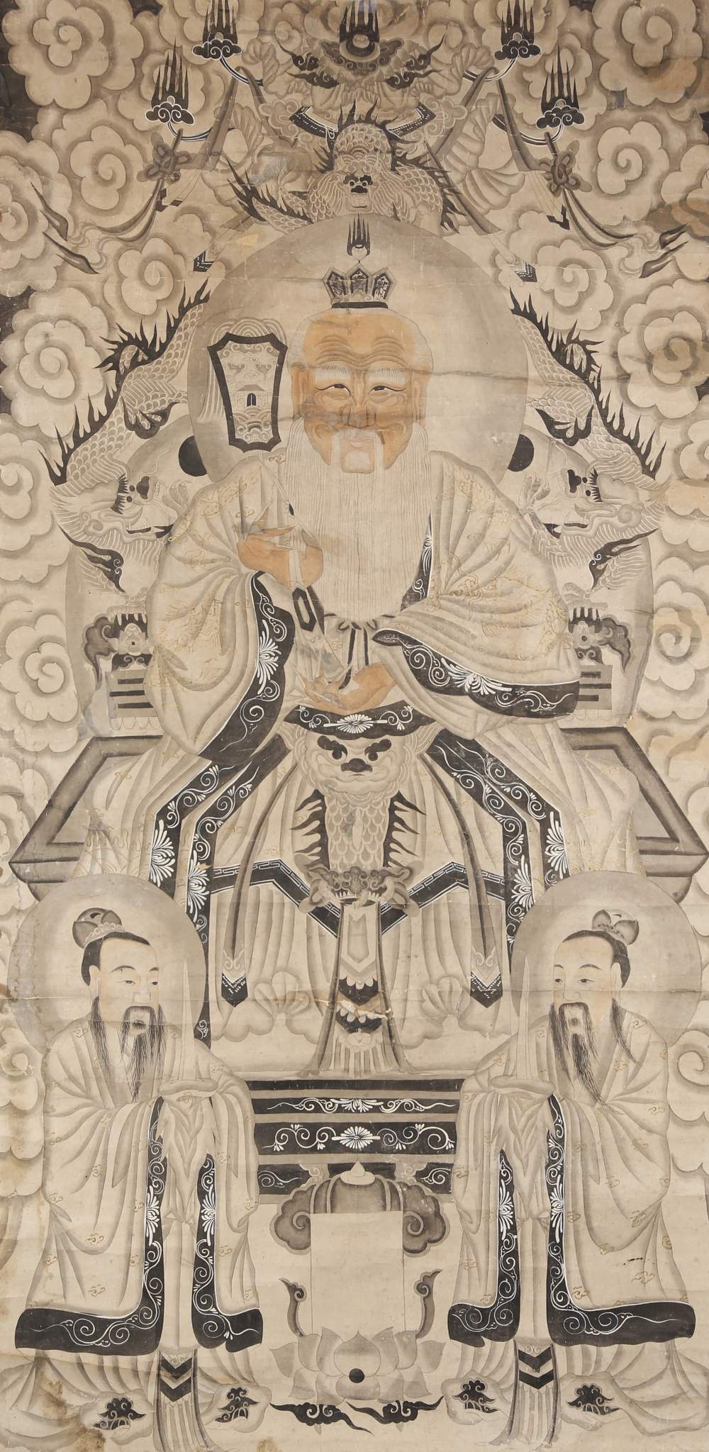 ANONYMOUS (19TH CENTURY) A PAIR OF CHINESE DAOIST ANCESTOR PORTRAITS A pair of Chinese paintings,