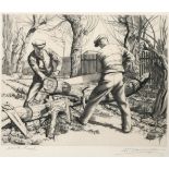 ‡William Washington RBA, ARCA, MADA, ARE (1885-1956) Winter Fuel Signed and inscribed Winter Fuel