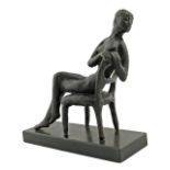 ‡Sydney Harpley RA, FRBS (1927-1992) Girl sitting and looking over her shoulder Signed Harpley (to