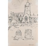 Thomas Barclay Hennell RWS, NEAC (1903-1945) Yatton Church near Bristol Signed T.Hennell (lower