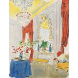 ‡Sir Cecil Beaton CBE (1904-1980) View of a dressing room Indistinctly signed **ATON (lower right)