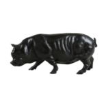 ‡Mairi Laing Hunt (Scottish 20th Century) Pot-bellied pig Signed and numbered Mairi Laing Hunt ???/