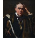 ‡Frank O. Salisbury (1874-1962) Self-portrait in the robes of the Master of the Worshipful Company