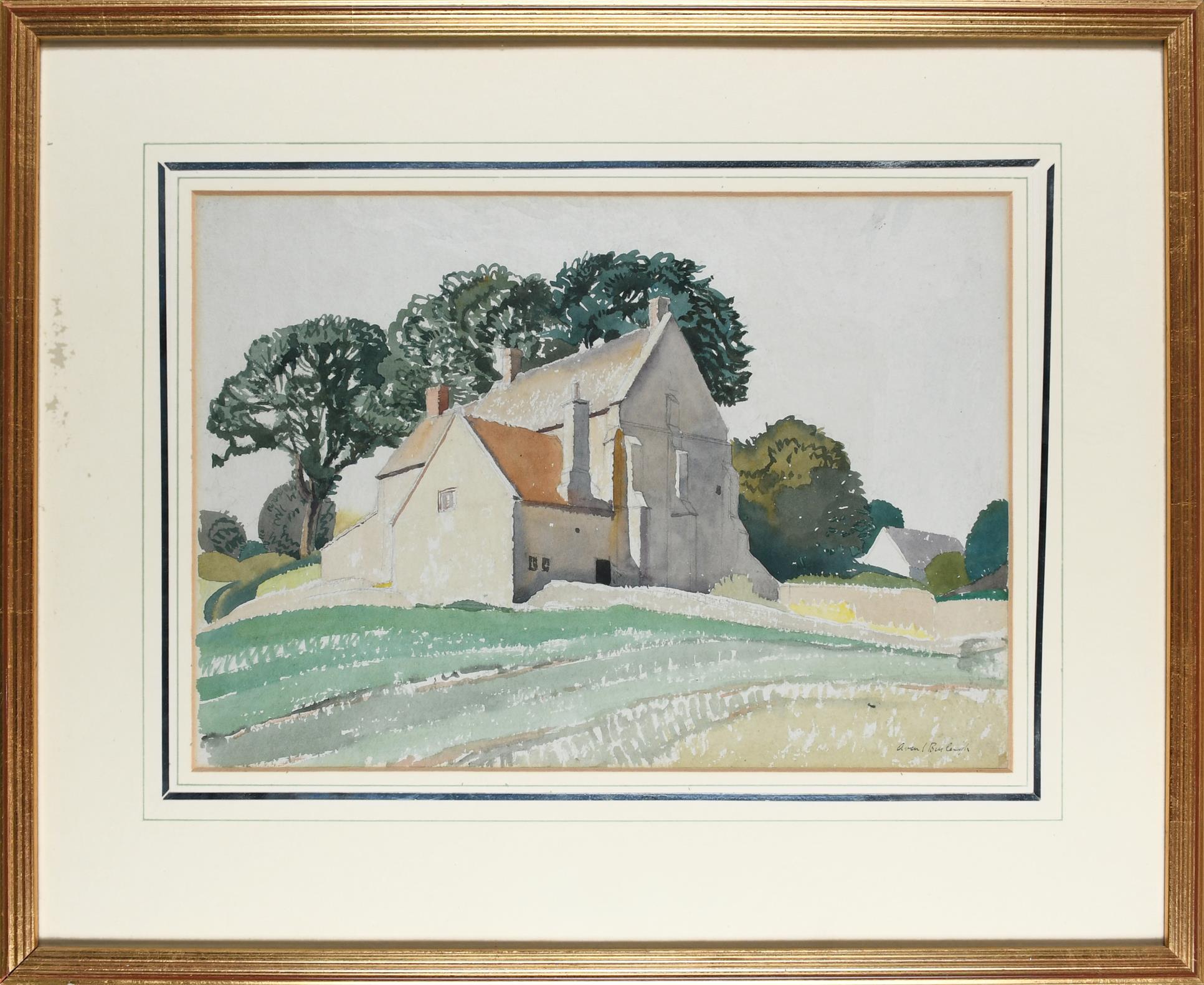Averil Burleigh (1883-1949) A farmhouse in the Cotswolds Signed Averil Burleigh (lower right) Pencil - Image 2 of 3