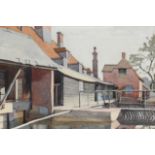 ‡Veronica Burleigh (1909-1999) View of a mill under grey skies Signed VERONICA/BURLEIGH (lower