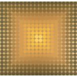 ‡Victor Vasarely (Hungarian/French 1906-1997) CTA 102 (Gold) Signed Vasarely (in ball point)